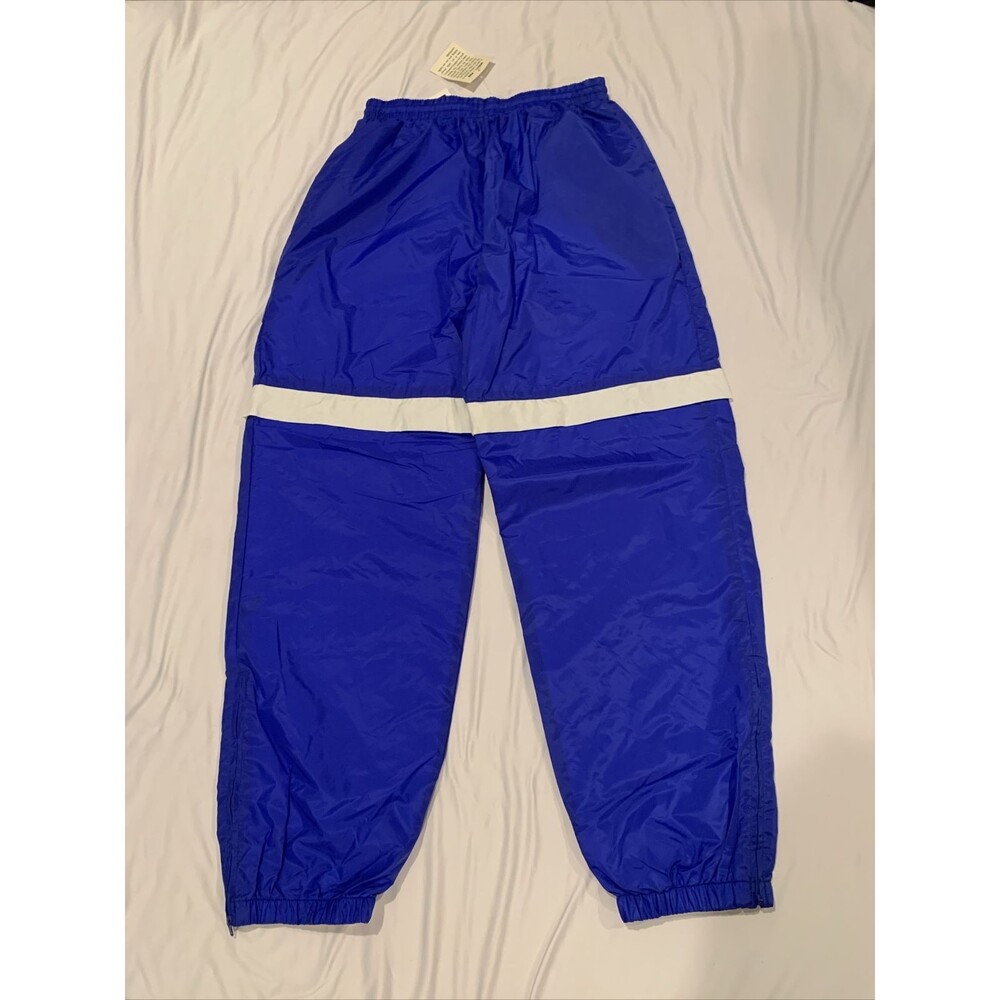 Vintage NOS Acadia Lined Rain Wind Full Snap Off Pants Shorts Blue Size L